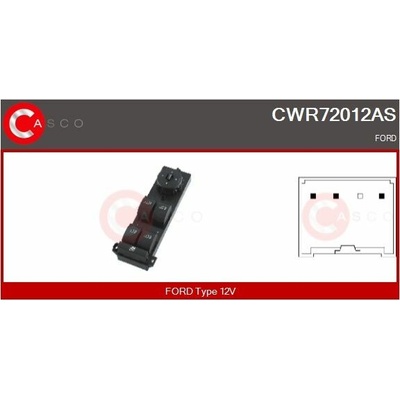 Spínač, zvedací zařízení oken CASCO CWR72012AS