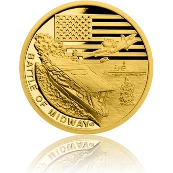 Česká mincovna Zlatá mince Válečný rok 1942 Bitva u Midway 3,11 g