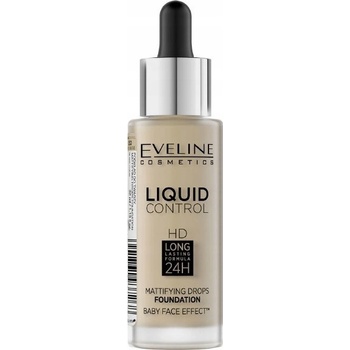 EVELINE COSMETICS Liquid Control HD Tekutý make-up s kapátkem 005 IVORY 32 ml