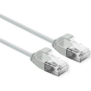 Roline Patch кабел UTP CAT6a LSOH, тънък, ултра гъвкав, кабел за центрове за данни, устойчив на изваждане, 3 м, сив 21.15. 3906-50 (21.15.3906-50)