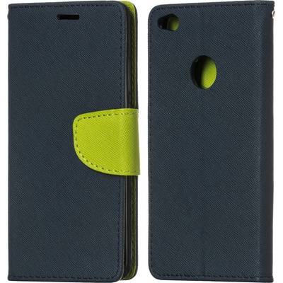Fancy Book modro-limetkové – Huawei P8 Lite 2017 / P9 Lite 2017 / Honor 8 Lite – Zbozi.Blesk.cz