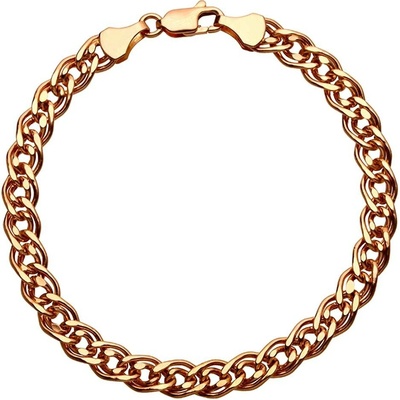 Zlaton Náramek růžové zlato dvojitý pancer 5.5g vel.19 N22122502030