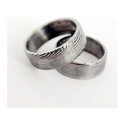 Snubní prsteňy kovaná nerezová ocel damasteel DA-1008