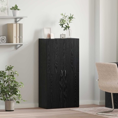 vidaXL Офис шкаф Черен дъб 60 x 32 x 115 cm Инженерна дървесина (879638)