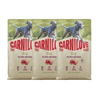 Carnilove True Fresh Dog Duck Junior Large 3 x 4 kg