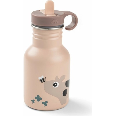 Done By Deer detská nerezová fľaša Tiny Farm 350 ml ružová