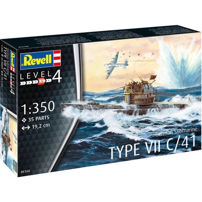 Revell German Submarine Type VII C/41starter set RVL75154 1:350