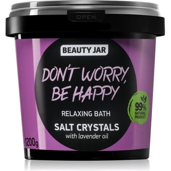 Beauty Jar Don't Worry, Be Happy сол за релаксираща вана с екстракт от лавандула 1.2 кг