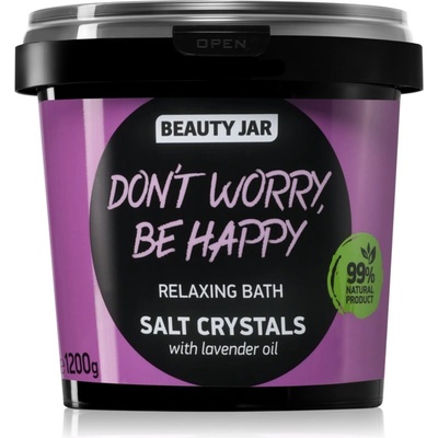 Beauty Jar Don't Worry, Be Happy сол за релаксираща вана с екстракт от лавандула 1.2 кг