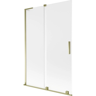 Mexen Velar L преграда за вана, плъзгаща се, 2-крила, 120 x 150 см, матирано, златно - 896-120-003-31-50 (896-120-003-31-50)