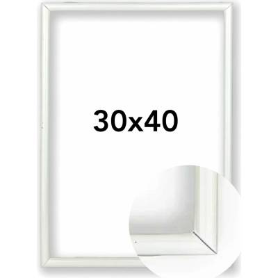 Fotorámeček BF Rozměr: 30 x 40 cm, Barva: Bílá, Typ zasklení: Plexi