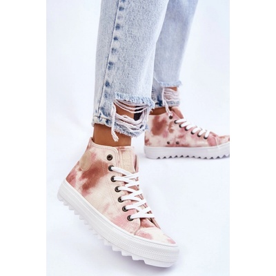 Big Star Shoes dámske tenisky biela krémová tmavočervená
