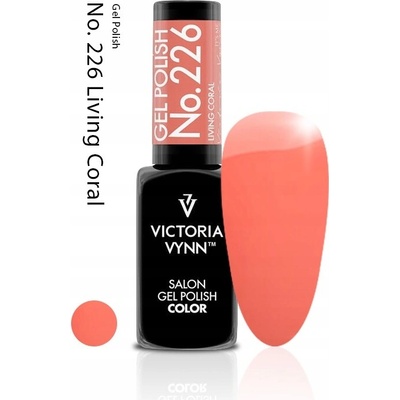Hybridní lak Victoria Vynn Living Coral 8 ml, odstíny červené a růžové