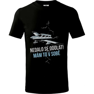 Nedalo se odolat mám to v sobě letadlo Tričko dětské bavlněné Černá