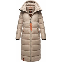 Navahoo dámska dlhá zimná bunda s kapucňou Kristallblume taupe