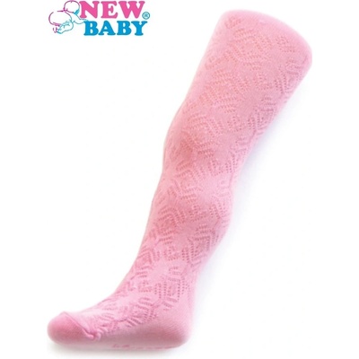 New Baby žakárové pančucháče ružové