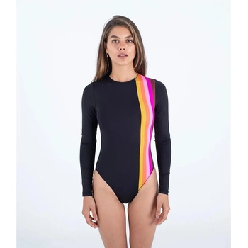 Hurley Бански костюм Hurley Fiji Fantasy Tie Back swimsuit - Pink (Black)