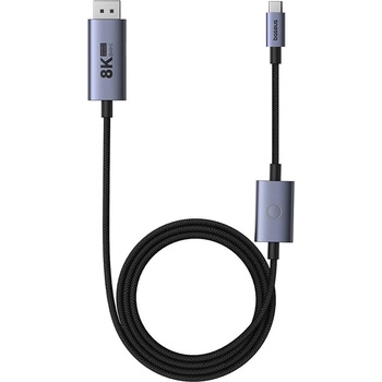 Baseus 8K 60Hz USB-C to DisplayPort Cable (BS-OH176) - кабел с поддръжка на 8K за свързване от USB-C към DisplayPort (черен)