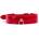 Devil Sticks Patent Leather Collar with Lamb Leather Backing Red