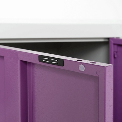 Carmen Метален шкаф Carmen CR-1605-3 JZ - сив / светлолилав (3580179_6)