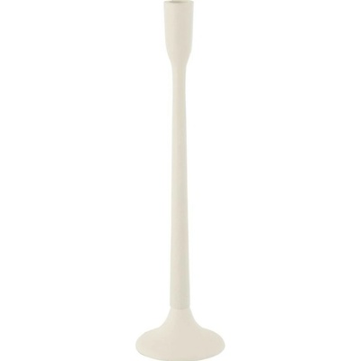 Bílý antik kovový svícen na úzkou svíčku Leo Matt L - Ø 10*41 cm - J-Line by Jolipa