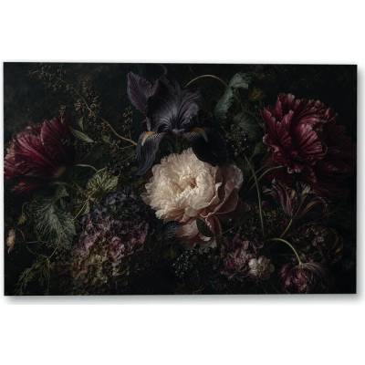 Plakát – Temné květinové zátiší s krémovým květem 135 × 90 cm Bez rámu Ne Bez rámu