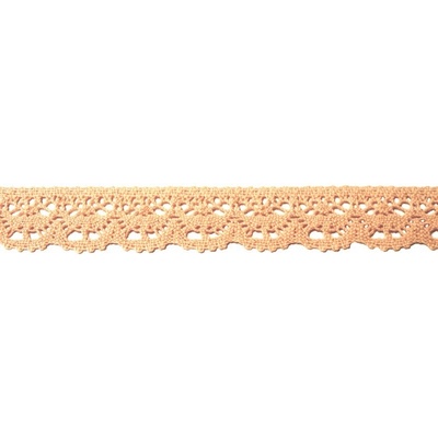 Bavlněná paličkovaná krajka 2025/23mm losos/5m