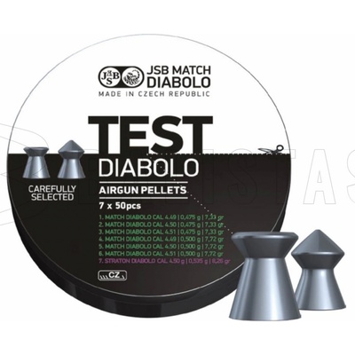 Diabolky JSB Match Test Light Weight 4,5 mm 350 ks