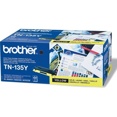 Brother Оригинална тонер касета Brother TN-135Y, 4000 страници/5%, Yellow (3020100023)