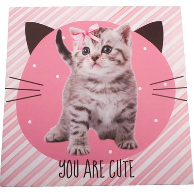 Obraz na plátně You are cute růžová, 28 x 28 cm