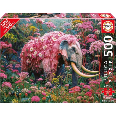 Educa Floral Elephant a Fix lepidlo 500 dielov