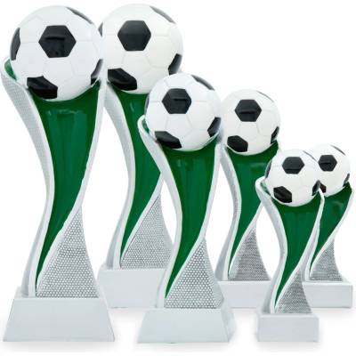 Trofej s fotbalovým míčem výška 14 cm vícebarevná