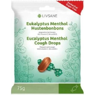 Livsane Bylinné pastilky mentol + eukalyptus 75 g