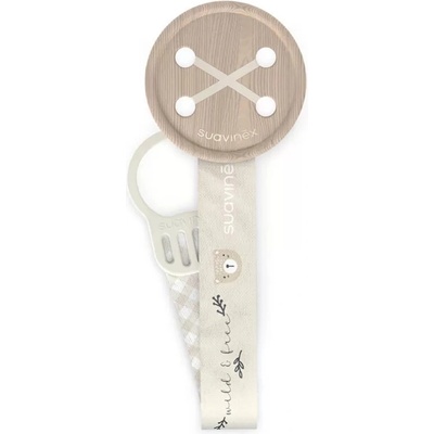 Suavinex klip na dudlík se stuhou Wild & Free krémová – Hledejceny.cz