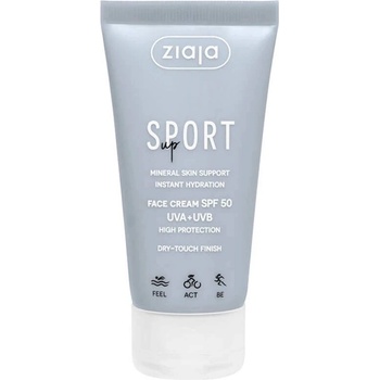 Ziaja Sport Up Слънцезащитен крем за лице, SPF50+, 50 ml