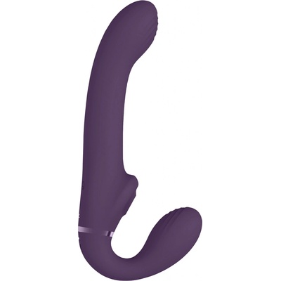VIVE Ai Dual Vibrating & Air Wave Tickler Strapless Strapon Purple – Zboží Dáma