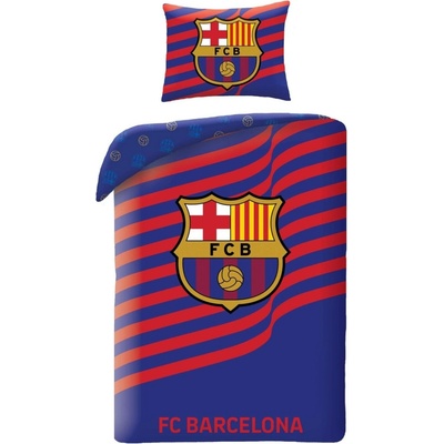 Halantex Bavlněné ložní povlečení FC Barcelona Blaugrana Waves 140x200 70x90 – Hledejceny.cz