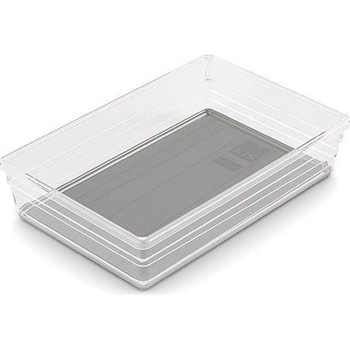 Organizér Curver® SISTEMO 7, priesvitný/sivý, 15,5x22,5x5 cm, do zásuvky