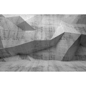 DIMEX ART Флизелинов фототапет бетонен 3d интериор 375 x 250 см