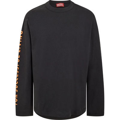 Diesel Тениска Diesel Men's Long Sleeve T-Shirt - Caviar