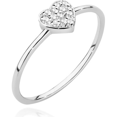 Blink Blink Zlatý prsteň SRDIEČKO s diamantom 1342BDB