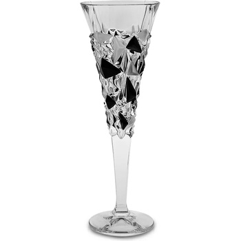Bohemia 1845 Чаша за шампанско Bohemia 1845 Glacier Matt Fond and Black Lister 200ml, 6 броя (1005770)