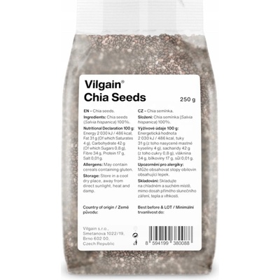 Vilgain Chia Seeds 250 g – Sleviste.cz