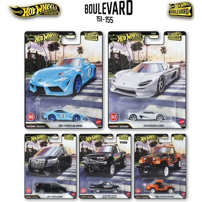 Mattel Hot Wheels Premium Boulevard 151 155 sada 5 ks