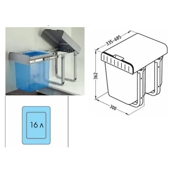 Image 1 of Bulinox Кухненски кош за вграждане под мивка Mira