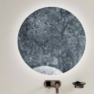 Inter Ceramic Огледало с осветление и против замъгляване Inter Ceramic Vittorio, кръгло, 80 см (1971)