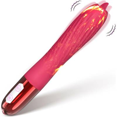 BoT Vibrační silikonový vibrátor USB 10 vibračních režimů vyhřívání