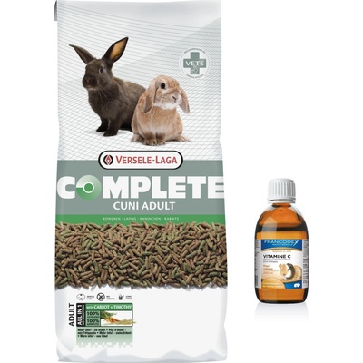 Versele Laga Cuni Complete králík 8 kg + Francodex Vitamin C pro hlodavce 250 ml