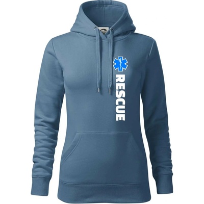 Rescue pre záchranárov mikina dámská Cape s kapucí Denim
