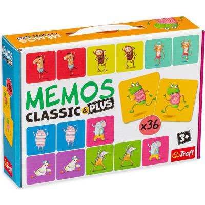 Trefl Настолна мемори игра Memos Classic&plus - Движи се и играй - Детска (2271)